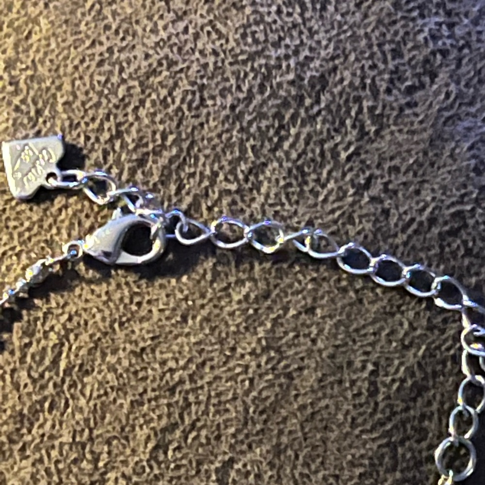 Cookie Lee Silver-Tone Filigree Cross Necklace with Clear Crystals - Picture 3 of 9